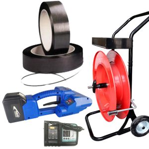 Σετ τσερκομηχανής πολυεστέρα NEO2 9-16mm PET PP με μπαταρία, φορτιστή και τσέρκι PP, όψη σετ